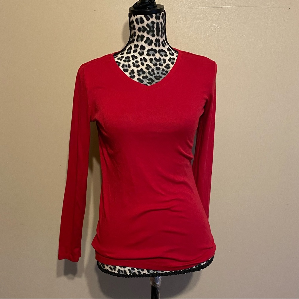 FADED GLORY RED LONG SLEEVE SHIRT